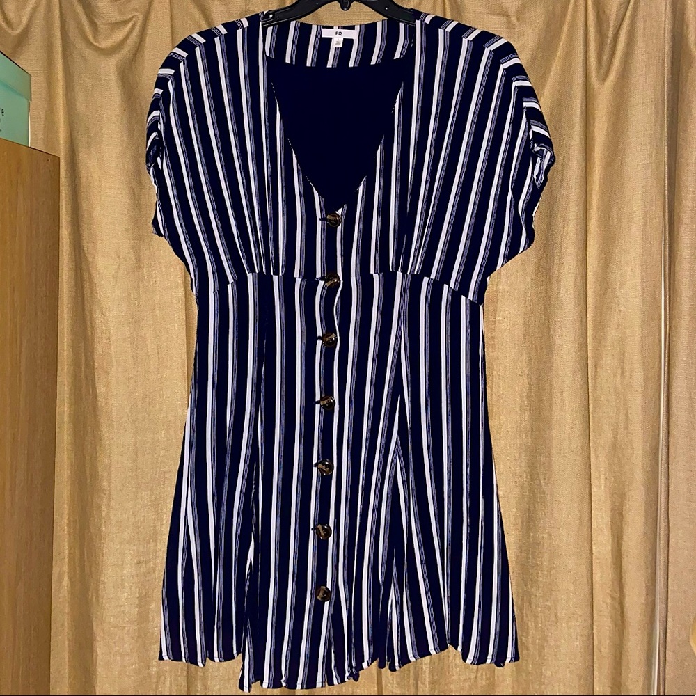 BP by Nordstrom Women’s Blue & White Striped Dress